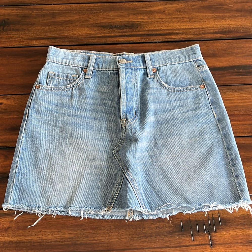 aeropostale high rise jean skirt size 2